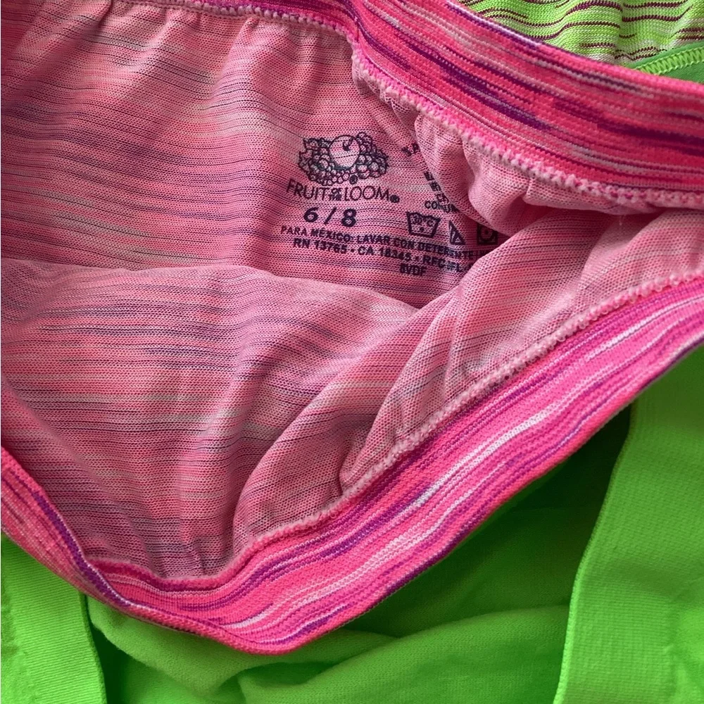 Girls  Black Sports Bra with Colorful Panties and black tights - Picture 9 of 16